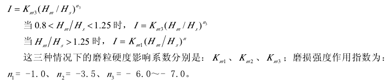 颗粒硬度对磨损的影响